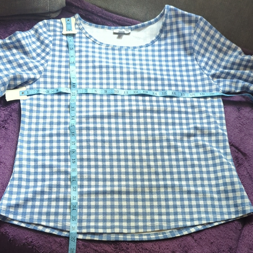 ' Blue Gingham Women's Blouse